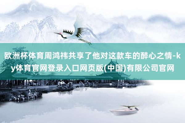 欧洲杯体育周鸿祎共享了他对这款车的醉心之情-ky体育官网登录入口网页版(中国)有限公司官网